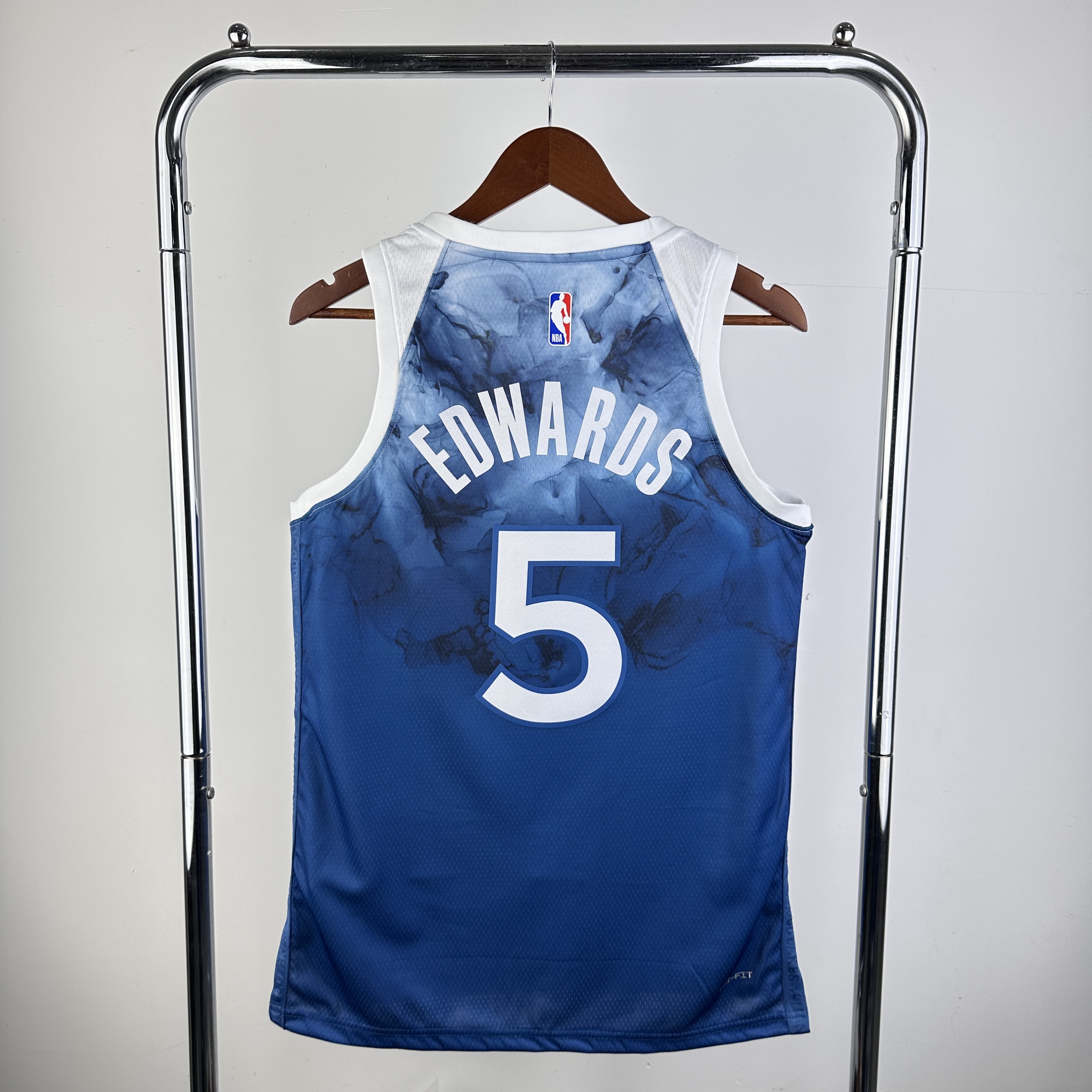 Men Minnesota Timberwolves 5 Edwards Blue City Edition Nike 2024 NBA Jersey